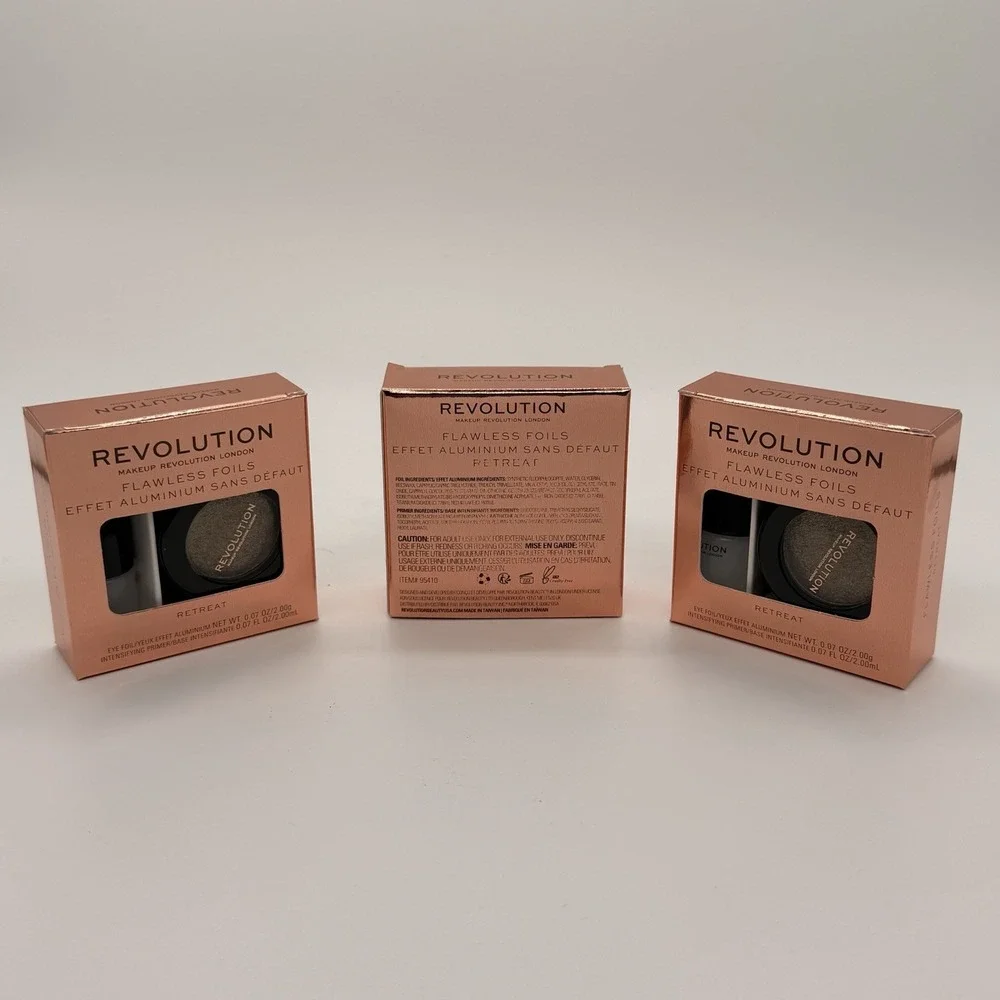 3 Revolution Makeup Flawless Foils Eye Shadow Retreat Unicorn| London Make Up
